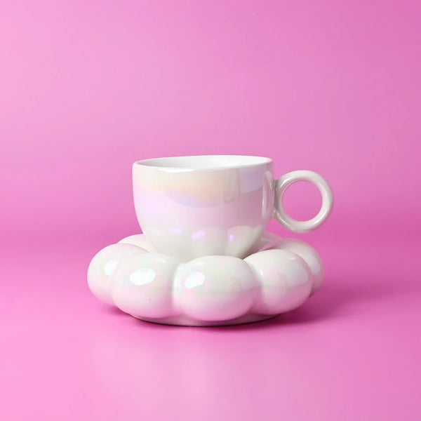 Sage & Cooper: Lottie Mug & Saucer - Pearl