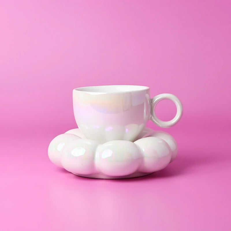 Sage & Cooper: Lottie Mug & Saucer - Pearl