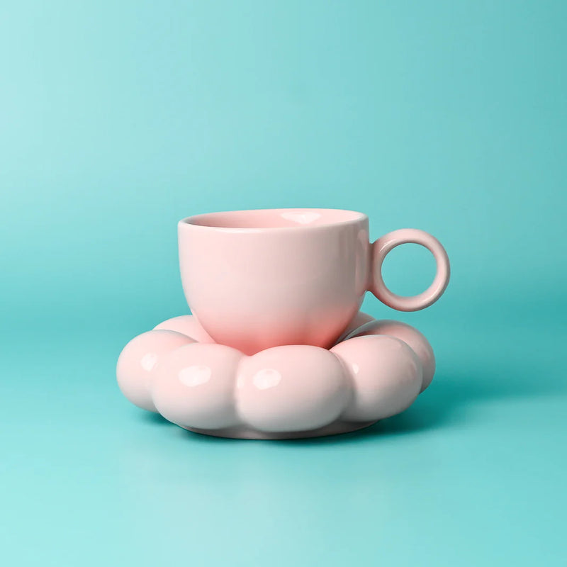 Sage & Cooper: Lottie Mug & Saucer - Pink