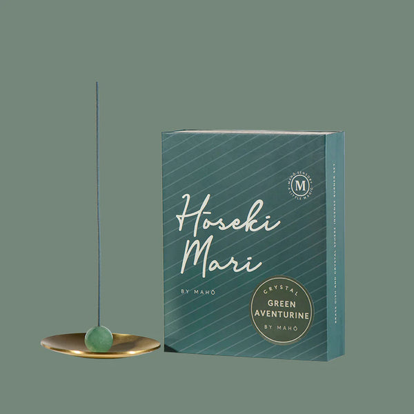 Maho: Hoseki Mari - Green Aventurine Incense Holder