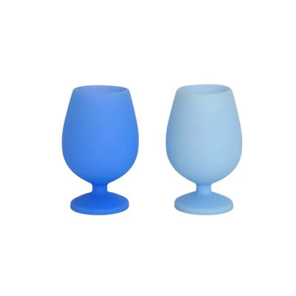 Porter Green: Stem Unbreakable Silicone Wine Glasses - Sky + Kingfisher (Londrina)