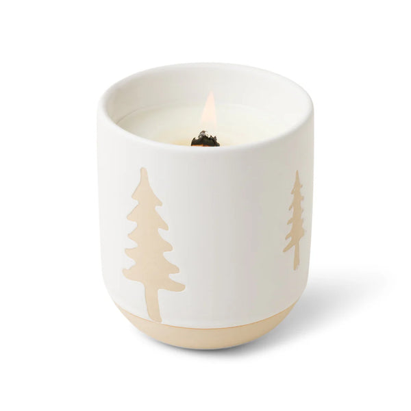 Paddywax: Cypress and Fir Candle (8oz) - White Glass