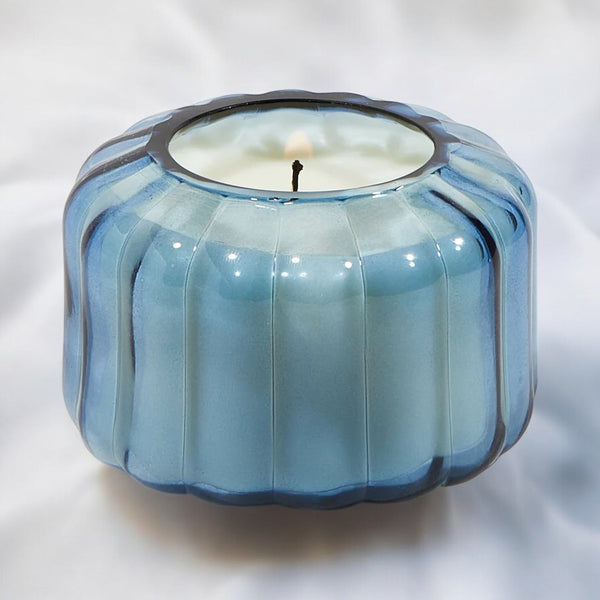 Paddywax: Ripple Glass Candle - Peppered Indigo (4.5oz)