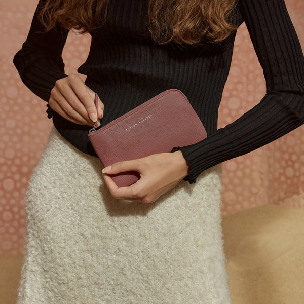 Status Anxiety: Smoke and Mirrors Wallet- Dusty Rose