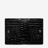 Status Anxiety: Easy Does It Wallet - Black Croc Emboss