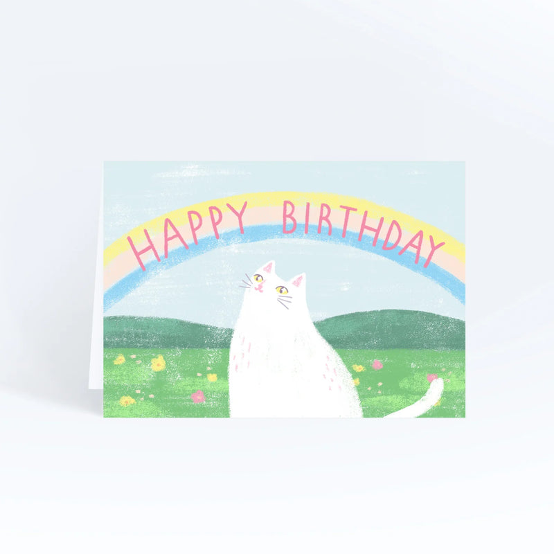 Sunpatch Society: Birthday Card - Happy Birthday Rainbow Cat