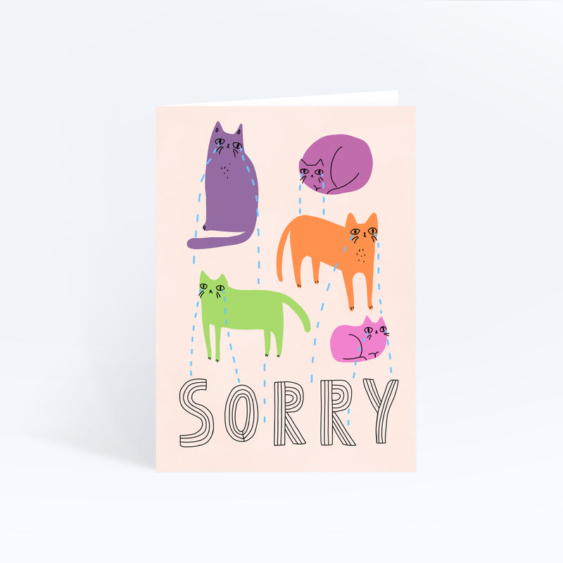 Sunpatch Society: Greeting Card - Crying Kitties Sorry