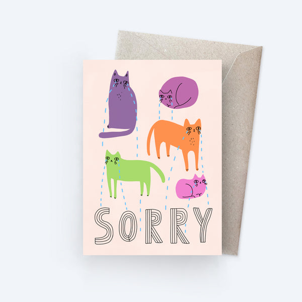 Sunpatch Society: Greeting Card - Crying Kitties Sorry