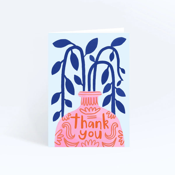 Sunpatch Society: Greeting Card - Thank You Plant In Vase