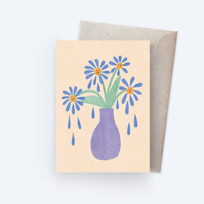 Sunpatch Society: Greeting Card - Sad Sympathy Flowers