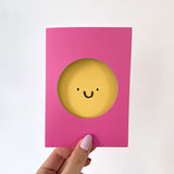 Rumble Cards: Happy Face - Die Cut Cards - Fun - Birthday Cards - Cute