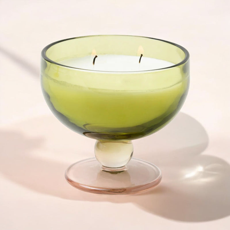 Paddywax: Aura Glass Goblet Candle (6oz) - Misted Lime