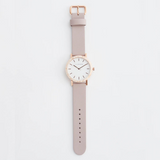 The Horse: Resin Watch - Peach Speckle Nougat -White Rose Gold-Blush Band