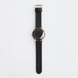 The Horse: Resin Watch - Brown Tortoise - Black Rose Gold Dial - Black