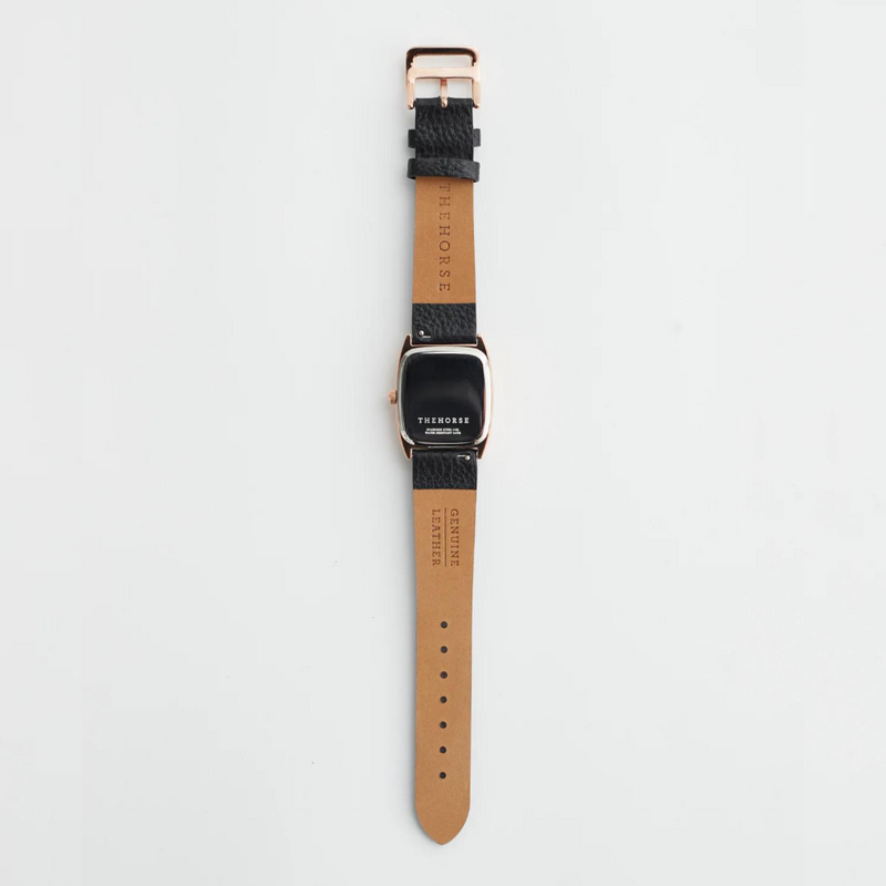 The Horse: Dress Watch - Rose Gold - Black Dial - Black