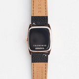 The Horse: Dress Watch - Rose Gold - White Dial - Black