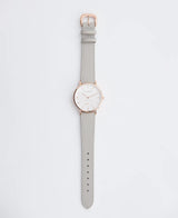 The Horse: Classic Watch - Rose Gold Case - White Dial - Light Grey