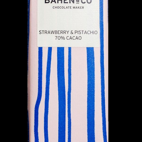 Bahen Chocolate: Strawberry & pistachio 70% (75g)