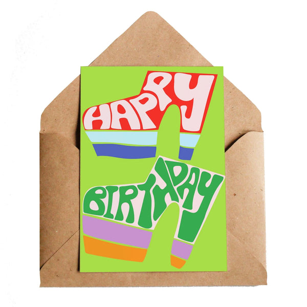 Lottie Hall Studio: Greeting Card - Birthday Boots