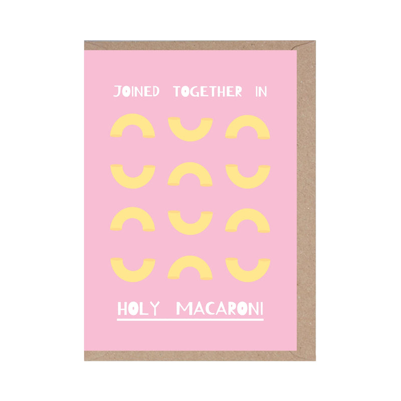 Rumble Cards: Holy Macaroni- Wedding Card- Pasta-Funny-Food-Cute-Love