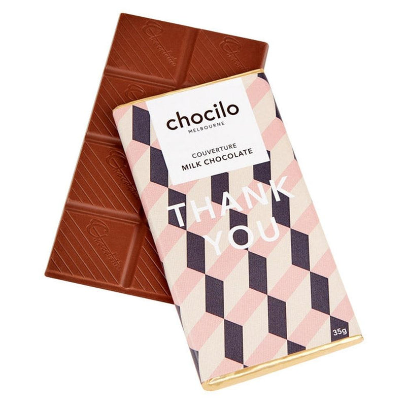 Chocilo: "Thank You" Milk Chocolate Block (35g)