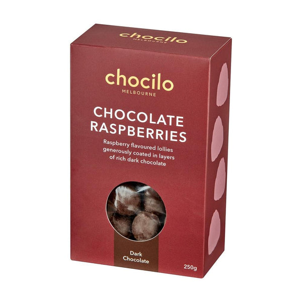 Chocilo: Raspberries in Dark Chocolate Gift Box (250g)