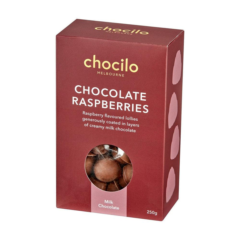 Chocilo: Raspberries in Milk Chocolate Gift Box (250g)