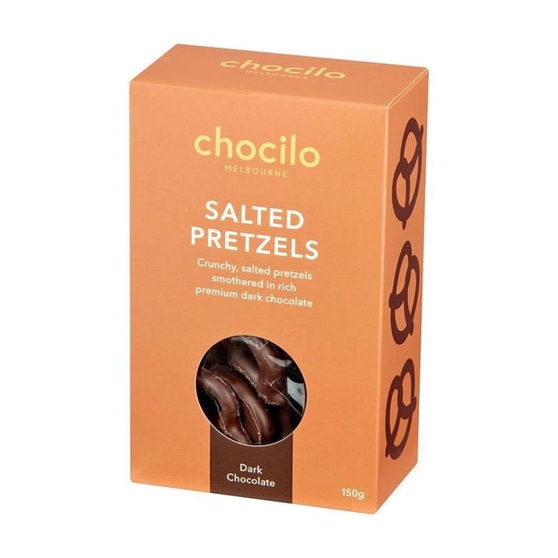 Chocilo: Salted Pretzels in Dark Chocolate Gift Box (150g)