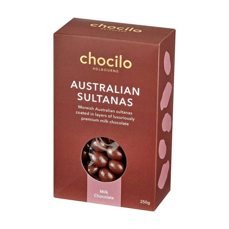 Chocilo: Sultanas in Milk Chocolate Gift Box (250g)