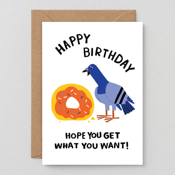 Wrap: Birthday Pigeon Greetings Card