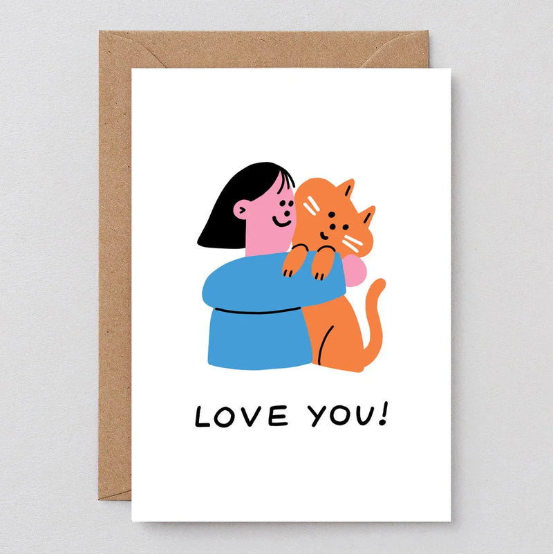 Wrap: Love You! Greetings Card