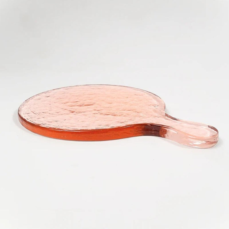 Creative Women: Round Glass Board - Handblown Recycled Glass - Blush