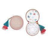 Designworks Ink: Vitamins Pill Box With Tassel - "Daily Vital-Mins" (Dusty Pink)