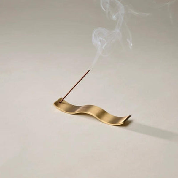 Gentle Habits: Brass Wave Incense Holder