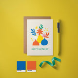 Graphic Factory: Birthday Card - Happy Birthday Flowers