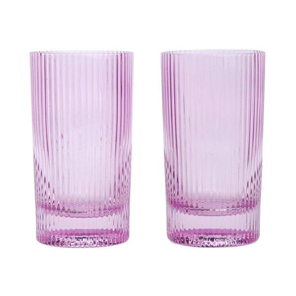 Here's How:  The Stella Highball Glass - Set of 2 - Lilac