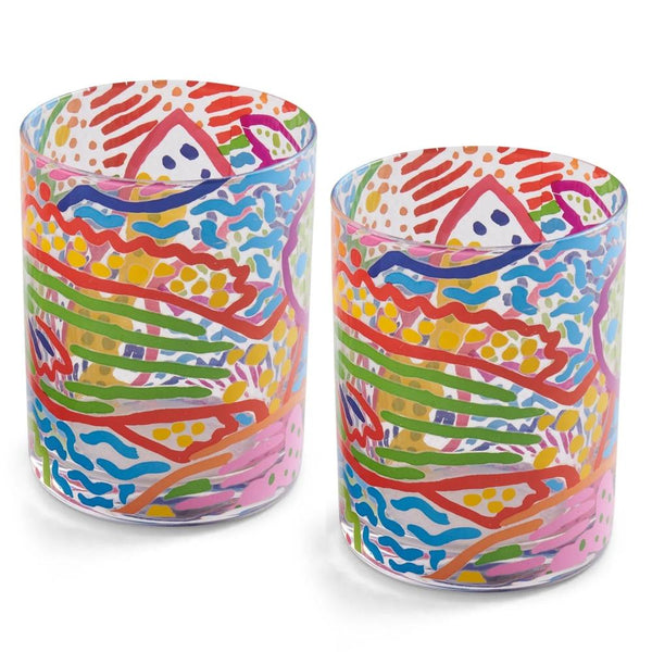 Kip & Co: Kip & Co x Ken Done Rainbow Fish Tumbler Glass 2P Set