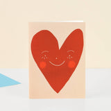 Little Black Cat: Wonky Heart Love Card - Anniversary - Valentine's Day