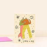 Little Black Cat: You and Me Man + Man Card