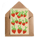 Lottie Hall Studio: Greeting Card - Birthday Strawberries