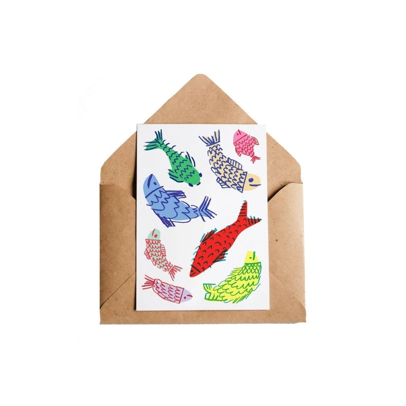 Lottie Hall Studio: Greeting Card - Happy Fish