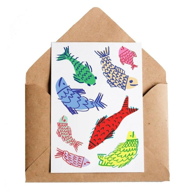 Lottie Hall Studio: Greeting Card - Happy Fish