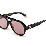 Oscar x Frank Eyewear: Le Style - Gloss Black / Pink Lens GLOSS BLACK - Pink Photochromic Lens