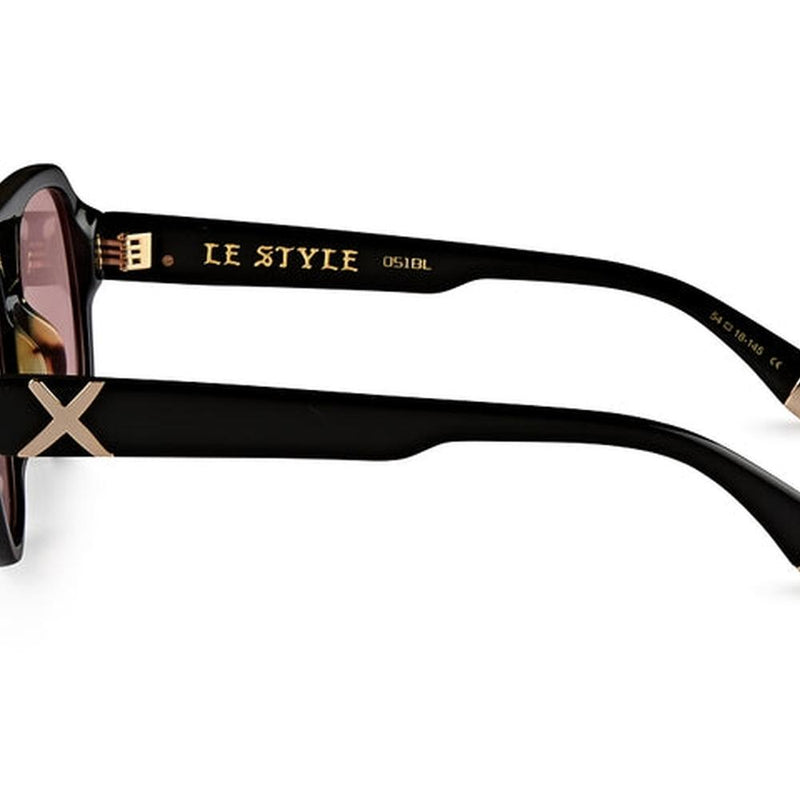 Oscar x Frank Eyewear: Le Style - Gloss Black / Pink Lens GLOSS BLACK - Pink Photochromic Lens