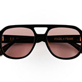 Oscar x Frank Eyewear: Le Style - Gloss Black / Pink Lens GLOSS BLACK - Pink Photochromic Lens