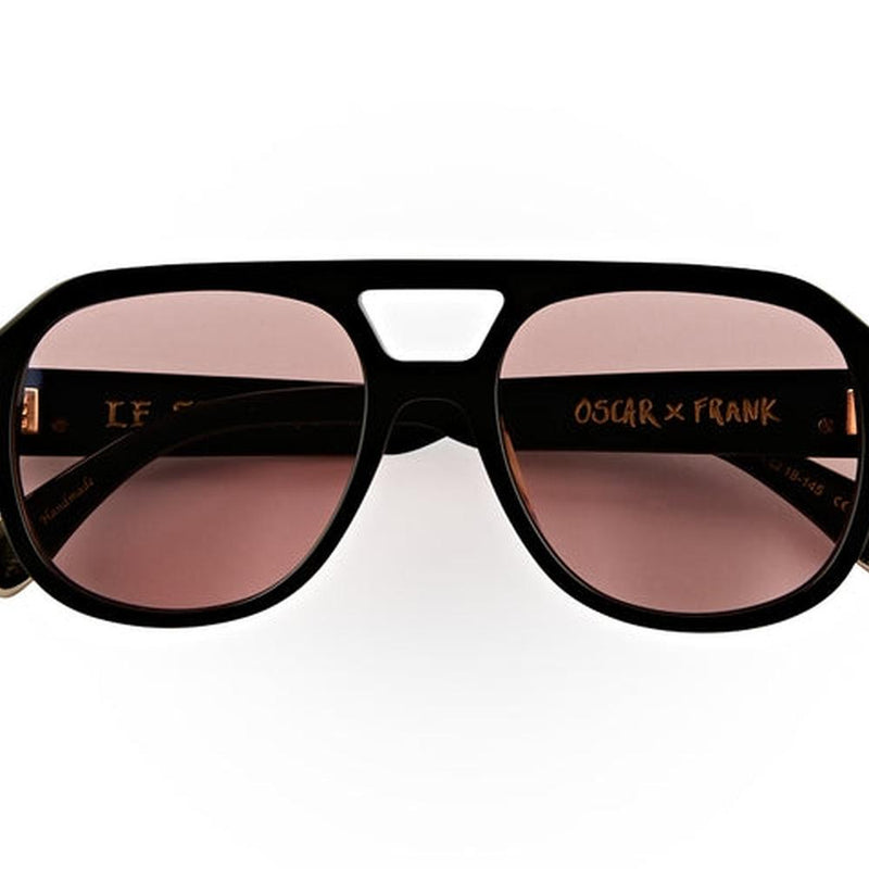 Oscar x Frank Eyewear: Le Style - Gloss Black / Pink Lens GLOSS BLACK - Pink Photochromic Lens