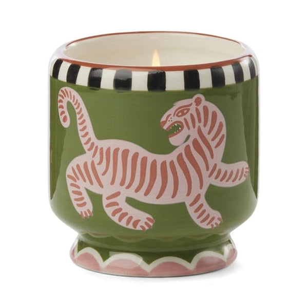 Paddywax: A Dopo - Tiger Ceramic Candle - Black Cedar & Fig