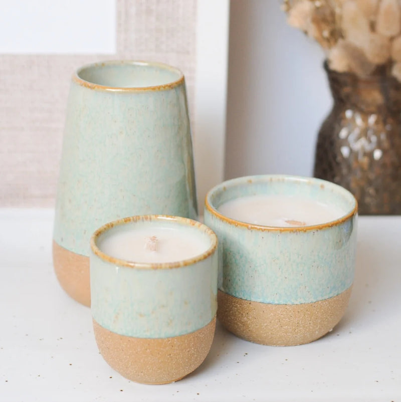 Paddywax: Kin Glazed Ceramic Candle - Matcha Tea & Bergamont