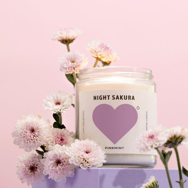 Pink Mint: Night Sakura Soy Candle