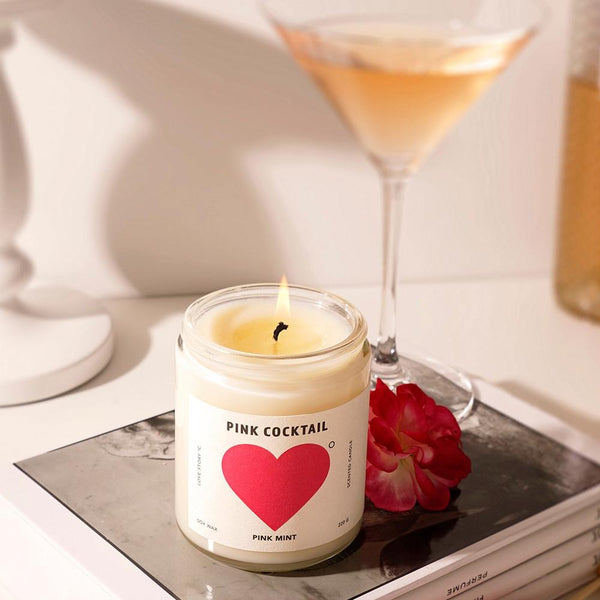 Pink Mint: Pink Cocktail Soy Candle